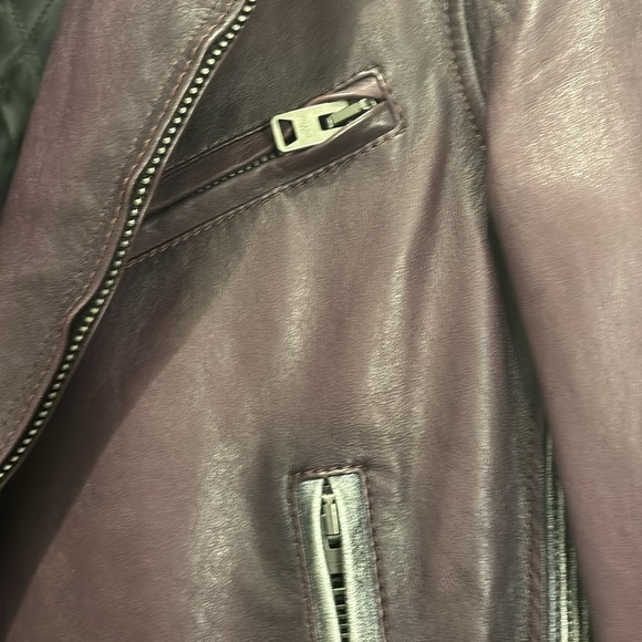 Silver and purple Coach glam rock leather jacket 🎸 - Picture 6 of 11